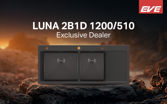 เปิดตัว FIRA LUNA 2B1D 1200/510 ซิงค์ 2 หลุม Exclusive Dealer