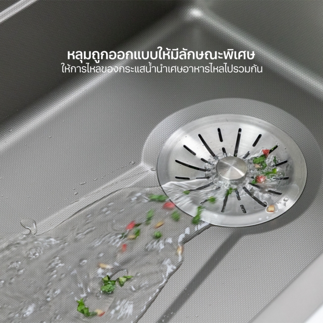 ซิงค์ล้างจาน 1 หลุม สีเทาไทเทเนียม UNITY 800/490