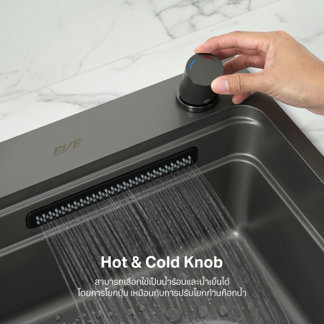 ซิงค์ล้างจาน 1 หลุม สีเทาไทเทเนียม UNITY 800/490+