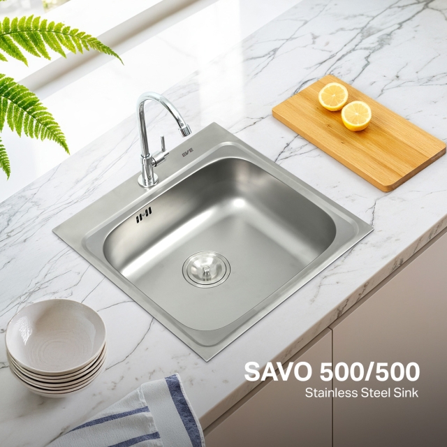 ซิงค์ล้างจานสแตนเลส รุ่น SAVO 500/500