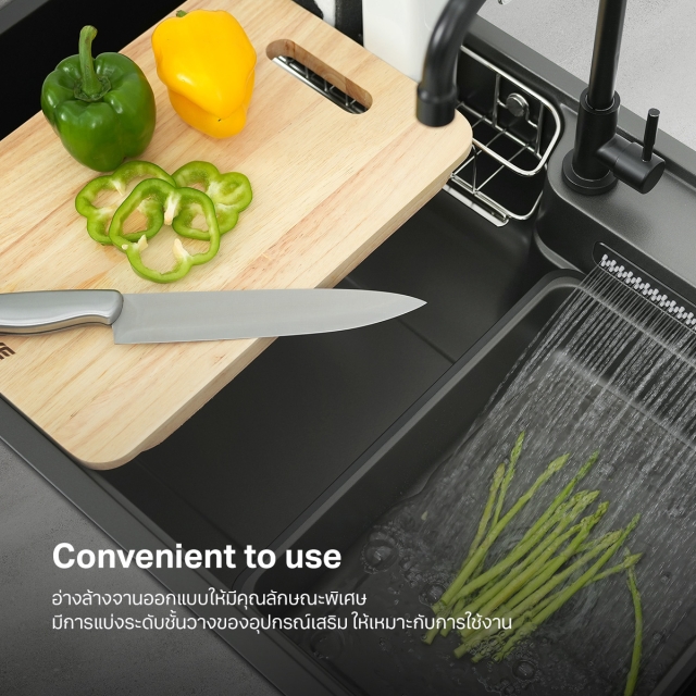 อ่างล้างจานสเตนเลส 304 น้ำตก | EVE ออนไลน์