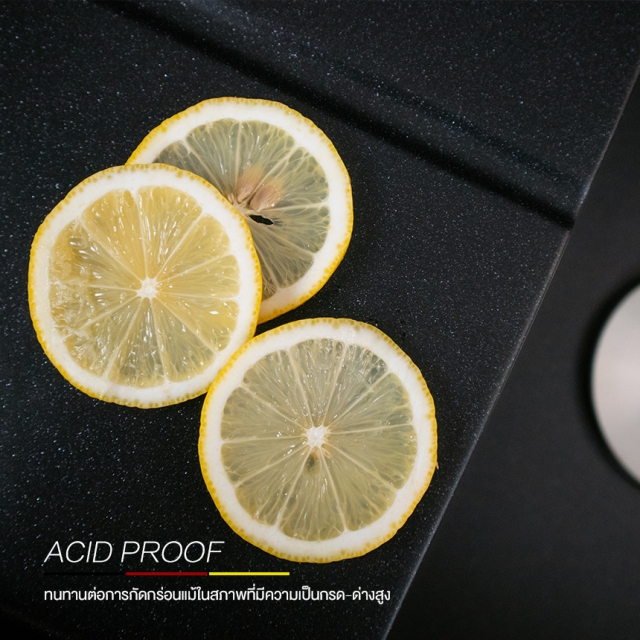 ซิงค์หินแกรนิตสีดำ 2 หลุม มีที่พัก รุ่น EUROSTONE 1160/500 BLACK (ที่พักซ้าย) 