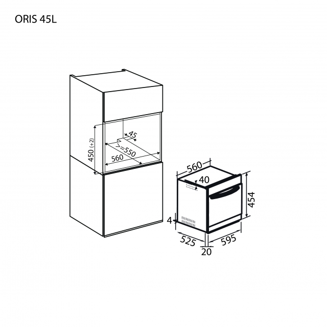 เตาอบไมโครเวฟมัลติฟังก์ชั่น MICRO+COMBI ORIS 45CM เป็น เตาอบแบบฝัง เตาอบชนิดฝัง เตาอบบิวท์อิน เตาอบไฟฟ้า เตาอบในห้องครัว เตาอบขนาดใหญ่ เตาอบขนม
