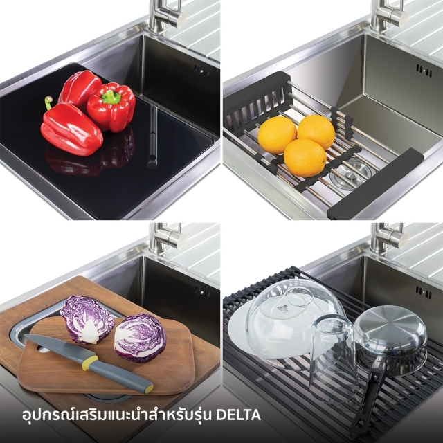 อ่างล้างจาน ยี่ห้อ EVE รุ่น DELTA 1000/500 RH เป็นซิงค์ล้างจาน ที่ล้างจาน อ่างล้างจานประกอบ อ่างล้างจานสแตนเลส อ่างล้างจานพร้อมที่พัก เป็นอ่างล้างจาน1หลุม ซิงค์ล้างจาน1หลุม