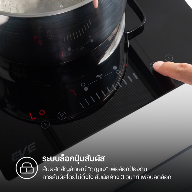 เตาแม่เหล็กไฟฟ้า 2 หัว แบบฝัง (เตา induction)HB30-1FZ361/SC