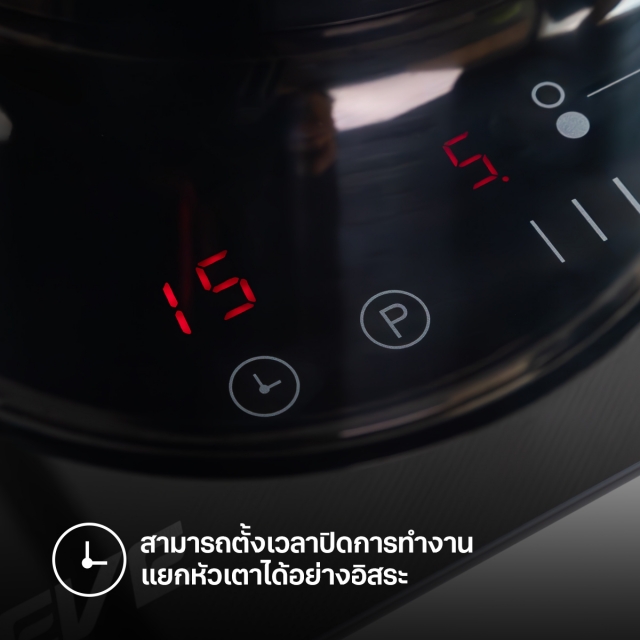เตาแม่เหล็กไฟฟ้า 2 หัว แบบฝัง (เตา induction)HB30-1FZ361/SC